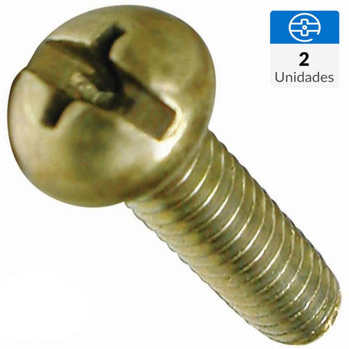 Perno cabeza redonda bronce unc 3/16 x 1 1/2 2 unid