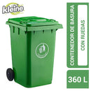Basurero Plastico Con Tapa Ruedas 360 L