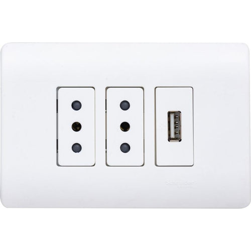 Enchufe 10A + Usb Genesis Bco