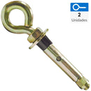 Cancamo metrico cerrado M8 x 40 mm zincado amarillo 2 unid