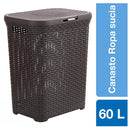 Canasto para Ropa Sucia 60 Litros Cafe