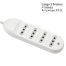Alargador 4 Toma(S) 3 M Blanco
