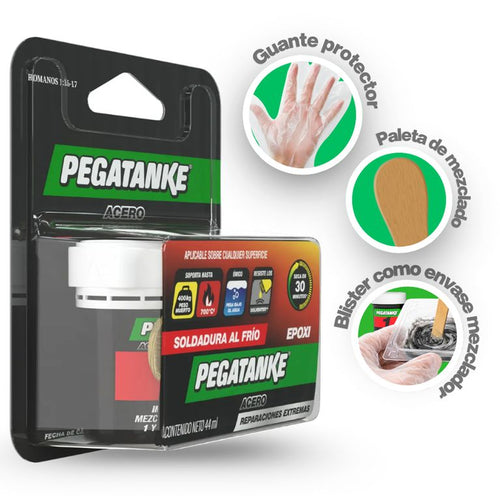 Pegatanke Soldadura Epoxica 2 Componentes En Frio Color Acer