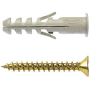 Tarugo Nylon SA6mm + Tornillos 4.5x35mm 30 unidades