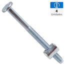 Perno parafuso 1/4 x 3 4 unidades