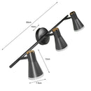 Barra Led Pipa 3 Luces Metal Negro