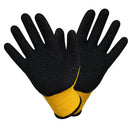 Pack 6 Guantes De Poliester Talla Unica Negro/ Amarillo