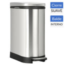 Basurero 10 Litros Acero Inoxidable Gris