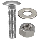 Perno coche c/tuerca y golilla acero inoxidable 1/4x2 1/2 2unid