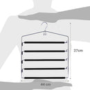 Colgador de ropa metal con 5 barras con espuma