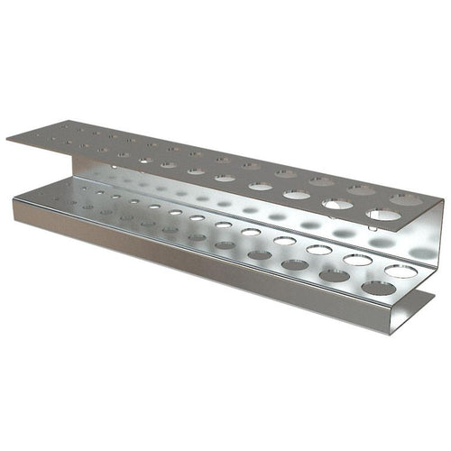 Porta Brocas Metalico Zincado 28 Unidades Almacenamiento Herramientas