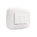 Interruptor Triple (9/32) Blanco Domino Sencia