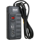 Alargador Interruptor On Off 2 Usb 6 Toma(S) 3 M Negro