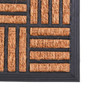 Limpiapies Cuadros 60X40 Cm Caucho Cafe/Negro