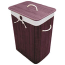 Canasto P/Ropa Rectangular Bambu 30X60X40 Cm 80 L Chocolate