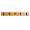 Perchero Con 5 Ganchos Zinc Bambu/ Negro