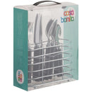 Juego Cubiertos Acero Inox. Negro 16 Piezas Incluye Organiza