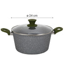 Olla de Aluminio 24 cm 3 l Gris Marble
