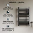 Secador Toallas Para Baño Programable Radiacion Vesubio Negro