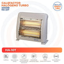 CalefactorHalogeno1000WRadiacionTurboBlanco
