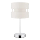 Lampara Mesa Tela Blanco 18x35 cm