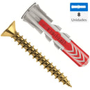 Tarugo Duopower 8mm + Tornillo 5x45mm + Broca de 8mm 8 unidades