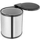 Basurero Colgante 9 Litros Metal Plateado