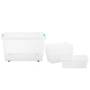 Set 8 Cajas Modubox 6 L + 1 Caja 38 L Transparente
