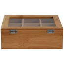 Caja Para Te Bambu Rectangular 16X21 Cm Cafe
