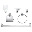 Kit De Accesorios Murales Para Bano 6 Piezas Cromado