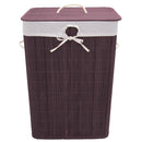 Canasto P/Ropa Rectangular Bambu 30X60X40 Cm 80 L Chocolate