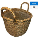 Macetero Canasto Delhi de Fibra de Vidrio 33x28 cm Cafe