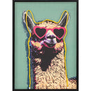 Cuadro Decorativo Neon Llama 40X55 Cm