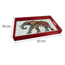 Bandeja Ecocuero Rectangular 34x52 cm Multicolor
