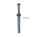 Tarugo con tornillo 5 mm 8 unidades