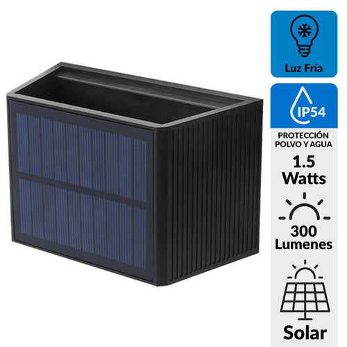 Reflector de Muro Solar 1.5 W IP 54 300 lm Luz Fria