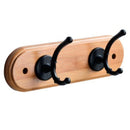 Percha 2 Ganchos Bambu Negro/cafe