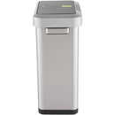 Papelero 45 Litros Acero Inoxidable Gris