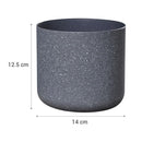Macetero Denver de Plastico 14x12.5 cm Plomo