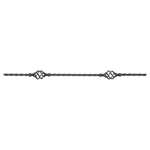Set De 5 Balaustros Cuadrados 12 Mm Con 2 Piñas Para Barandas