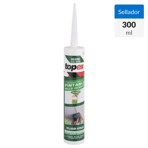 Sellador Topex 300 Ml Blanco Para Juntas Y Fisuras