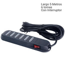 Alargador Multiple Con Led 6 Toma(S) 5 M Grafito