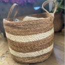 Cesto Bicolor Con Asas 35 X 28 Cm