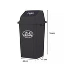 Basurero 60 Litros PVC Gris Oscuro