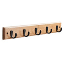 Perchero Con 5 Ganchos Zinc Bambu/ Negro