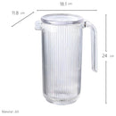 Jarra de Plastico 1700 ml Rayas Transparente