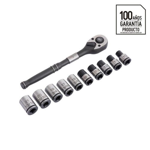 Set dados mando 1/2" 11 piezas