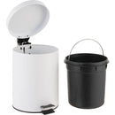 Set de 2 Basureros Metal 5 litros Blanco
