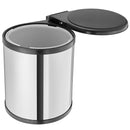 Basurero Colgante 14 Litros Metal Plateado