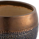 Macetero Aisea De Ceramica 26X16 Cm Oliva Dorado